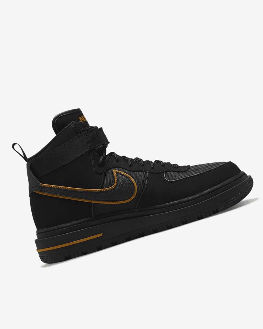 Botas Nike Air Force 1 Hombre Negras Marrones Doradas Negras | CR2802