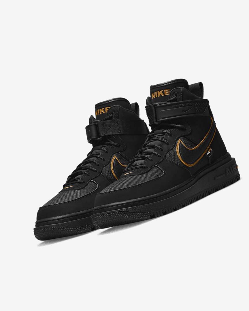 Botas Nike Air Force 1 Hombre Negras Marrones Doradas Negras | CR2802