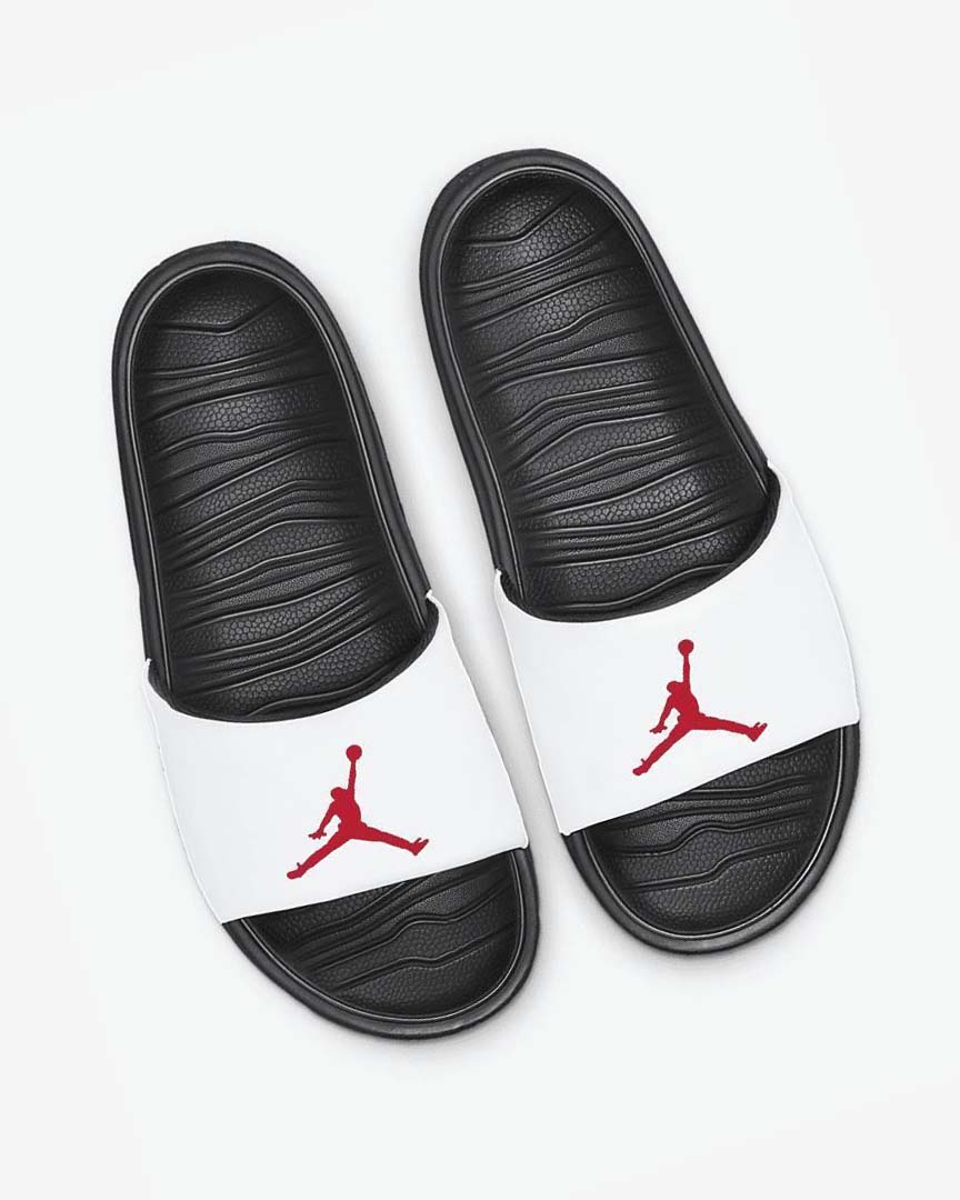 Chanclas Nike Jordan Break Hombre Negras Blancas Rojas | CR5381