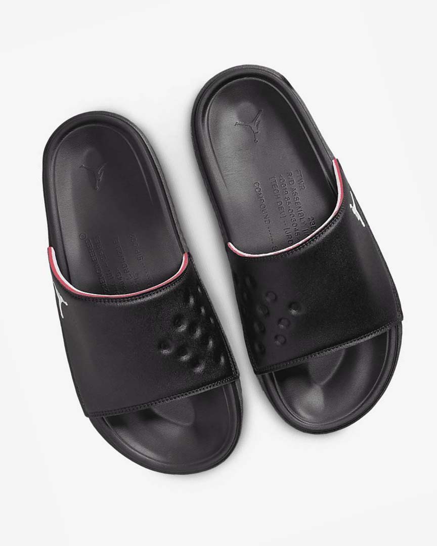 Chanclas Nike Jordan Play Hombre Negras Rojas | CR2941