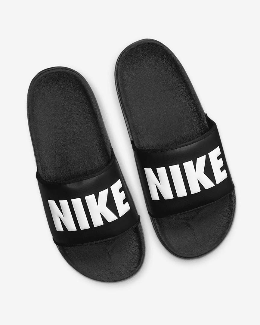 Chanclas Nike Offcourt Mujer Negras Negras Blancas | CR2839