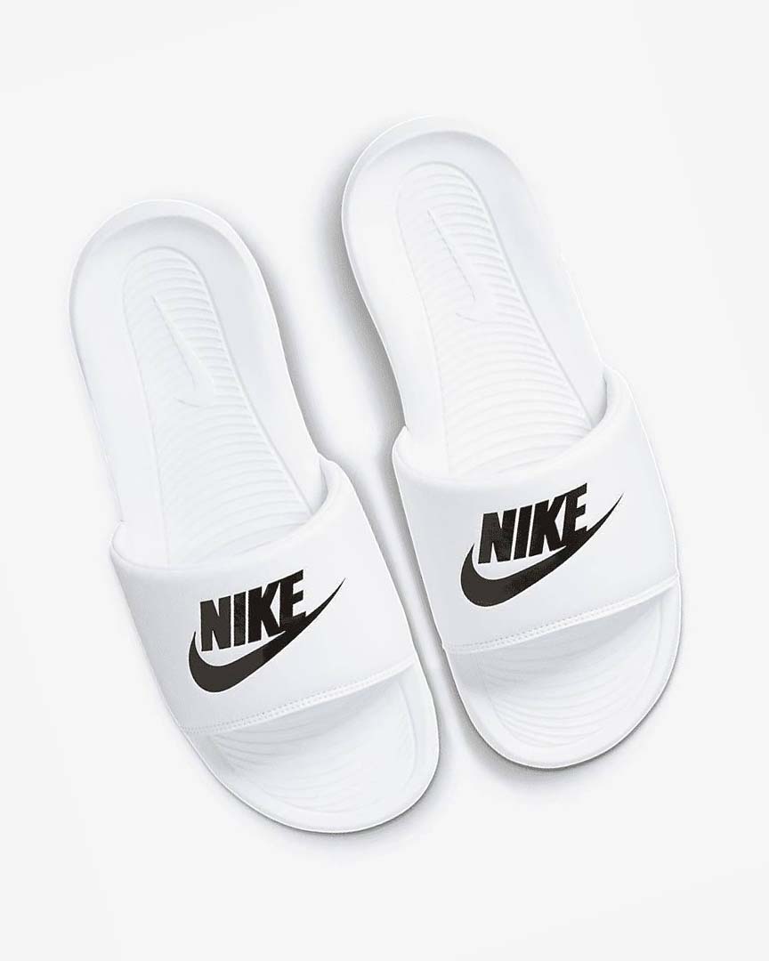 Chanclas Nike Victori One Hombre Blancas Negras | CR4699