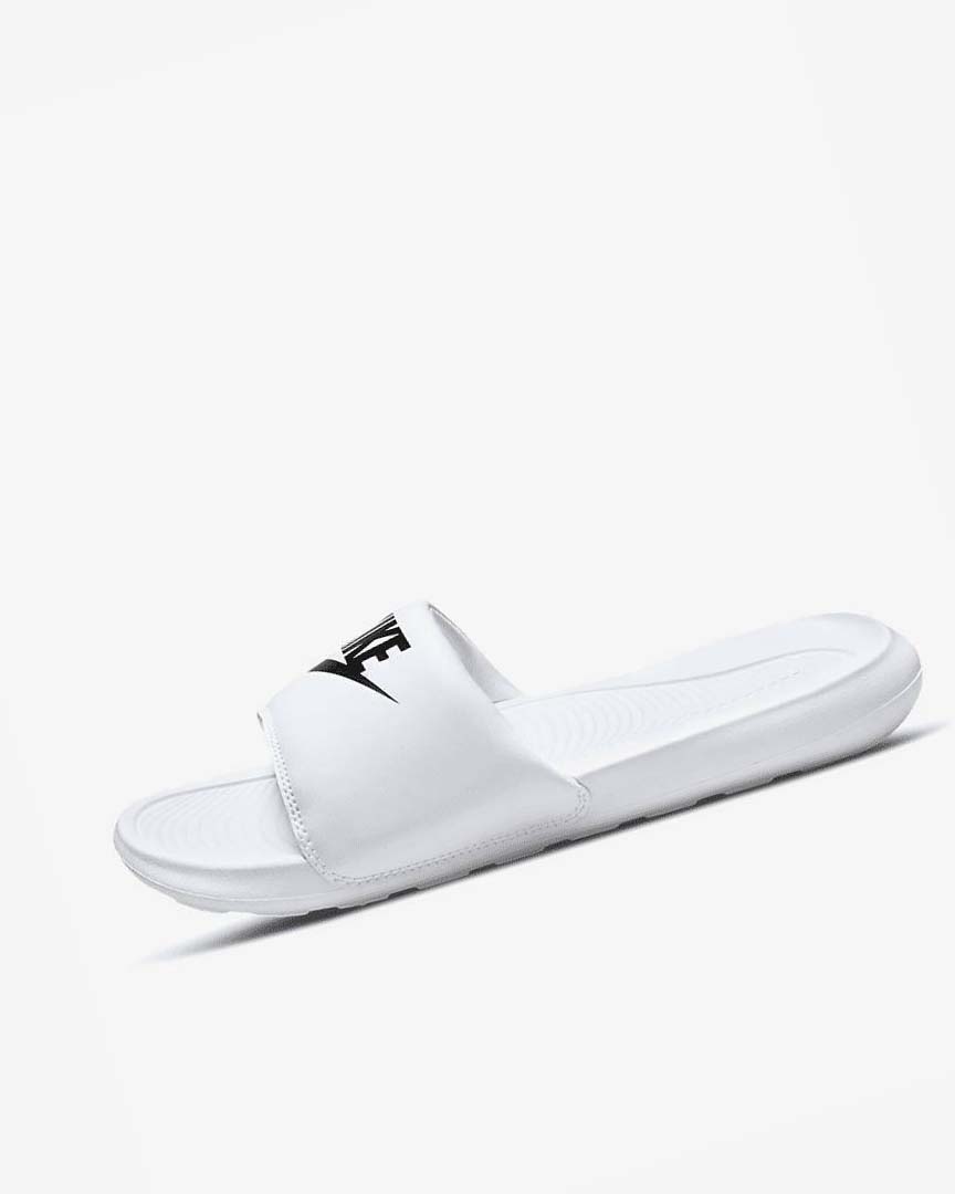 Chanclas Nike Victori One Hombre Blancas Negras | CR4699