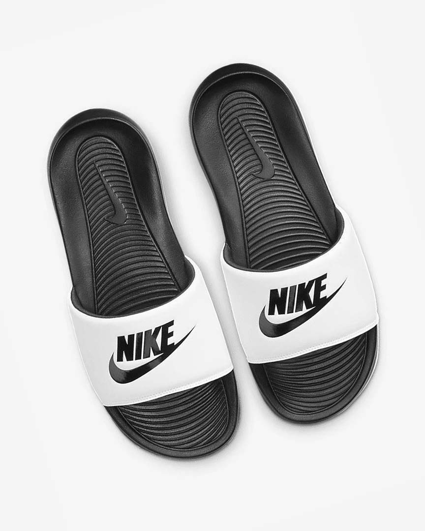 Chanclas Nike Victori One Hombre Negras Blancas | CR4724