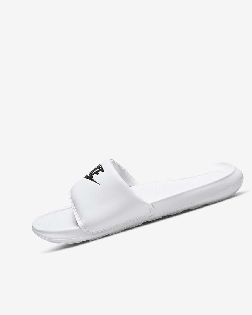 Chanclas Nike Victori One Mujer Blancas Blancas Negras | CR5545