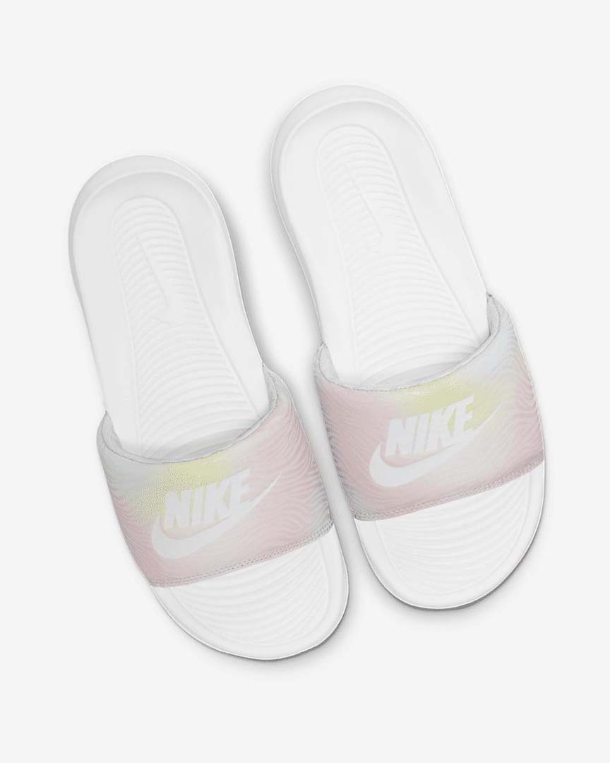 Chanclas Nike Victori One Mujer Moradas Blancas Blancas | CR2742