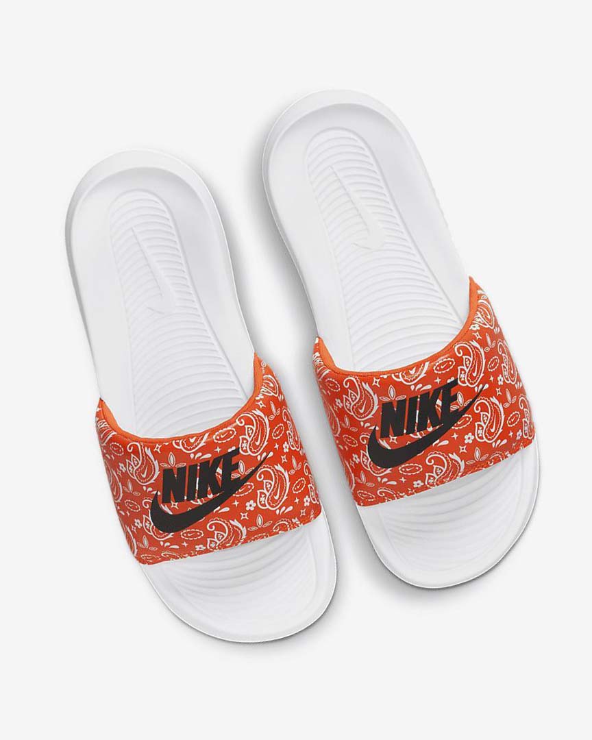 Chanclas Nike Victori One Mujer Naranjas Blancas Negras | CR5564