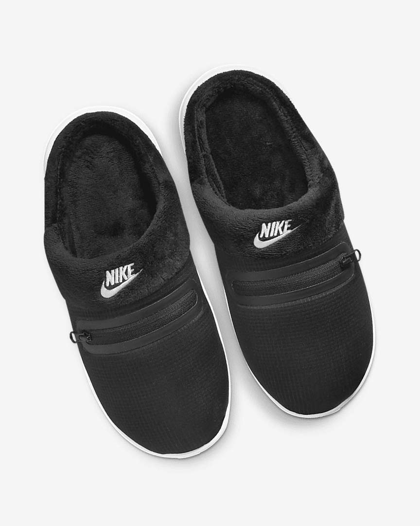 Pantuflas Nike Burrow Mujer Negras Blancas | CR2430