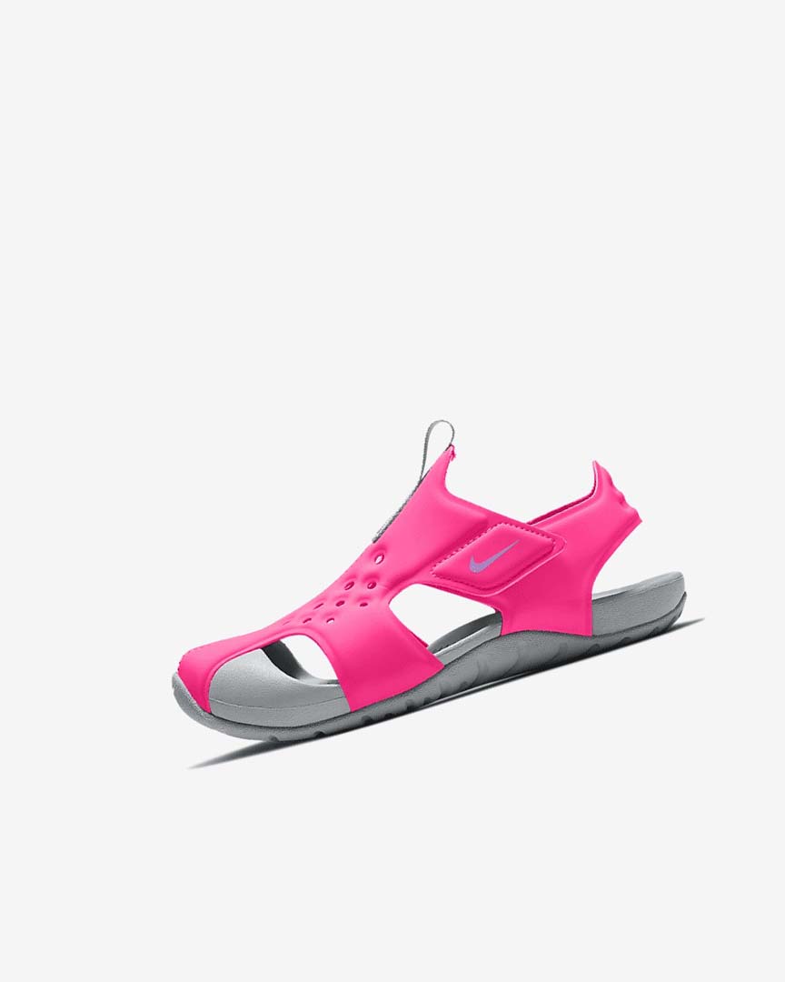 Sandalias Nike Sunray Protect 2 Niña Rosas Gris Fucsia | CR2968