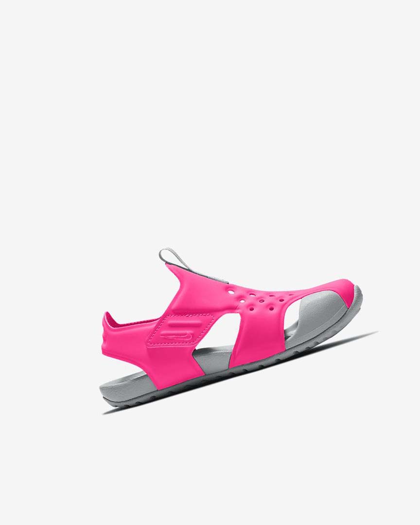 Sandalias Nike Sunray Protect 2 Niño Rosas Gris Fucsia | CR2586