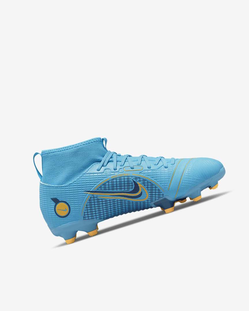 Tenis Futbol Nike Jr. Mercurial Superfly 8 Academy MG Niña Azules Naranjas | CR2530