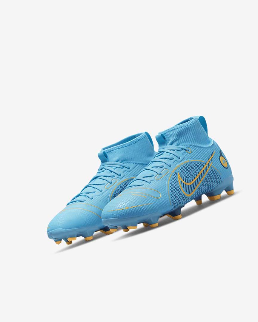 Tenis Futbol Nike Jr. Mercurial Superfly 8 Academy MG Niña Azules Naranjas | CR2530