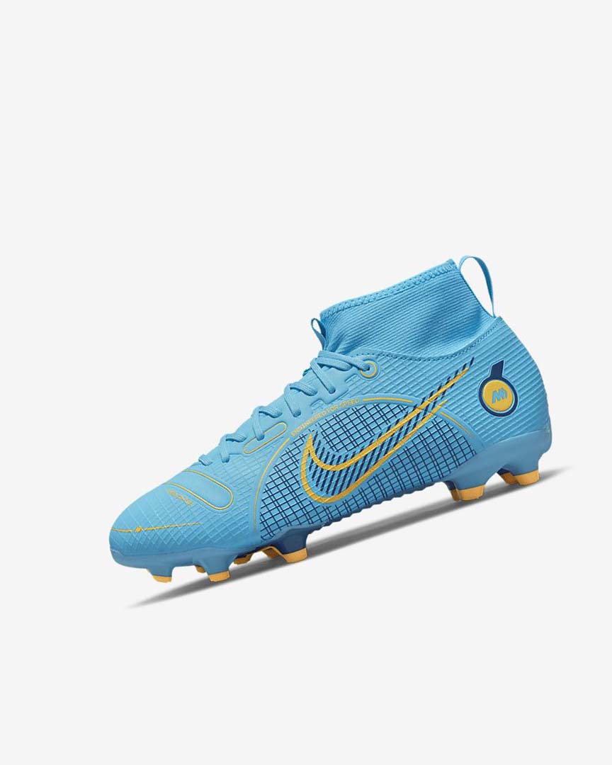 Tenis Futbol Nike Jr. Mercurial Superfly 8 Academy MG Niña Azules Naranjas | CR2530