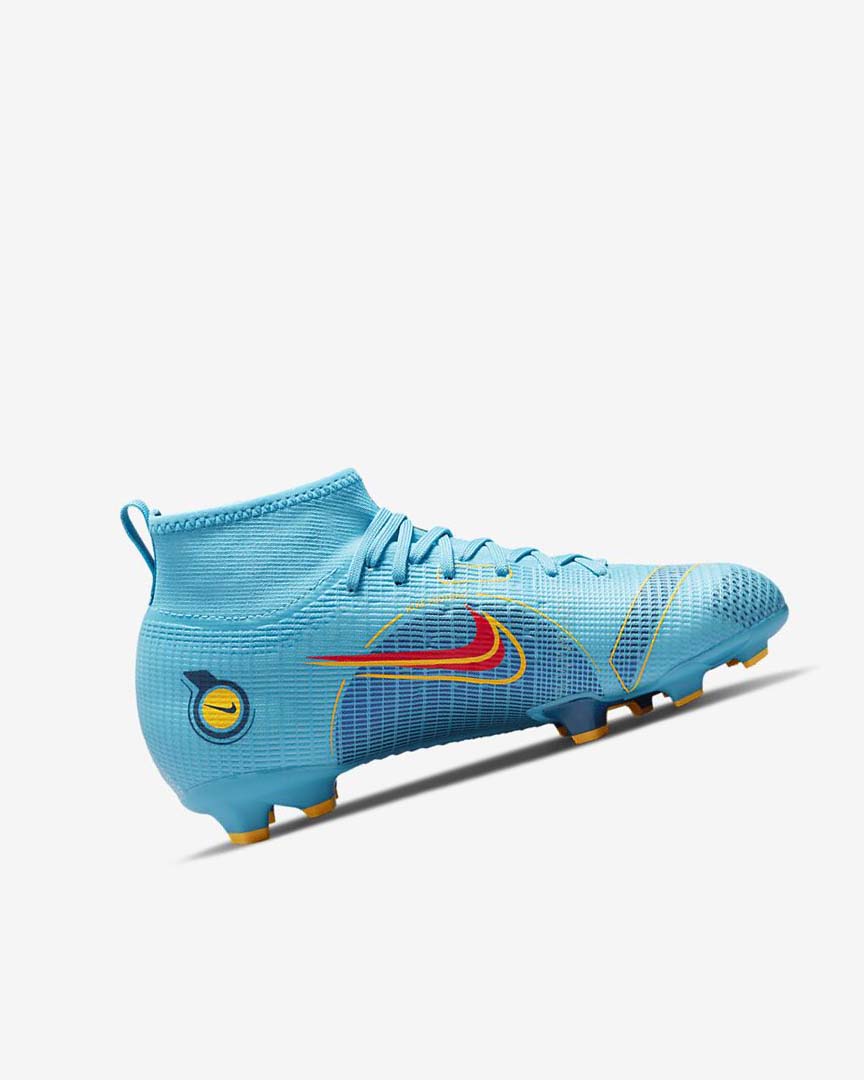 Tenis Futbol Nike Jr. Mercurial Superfly 8 Pro FG Niña Azules Naranjas | CR2533