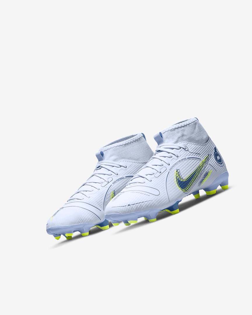 Tenis Futbol Nike Jr. Mercurial Superfly 8 Academy MG Niño Gris Azules Claro Azules Azules | CR3072