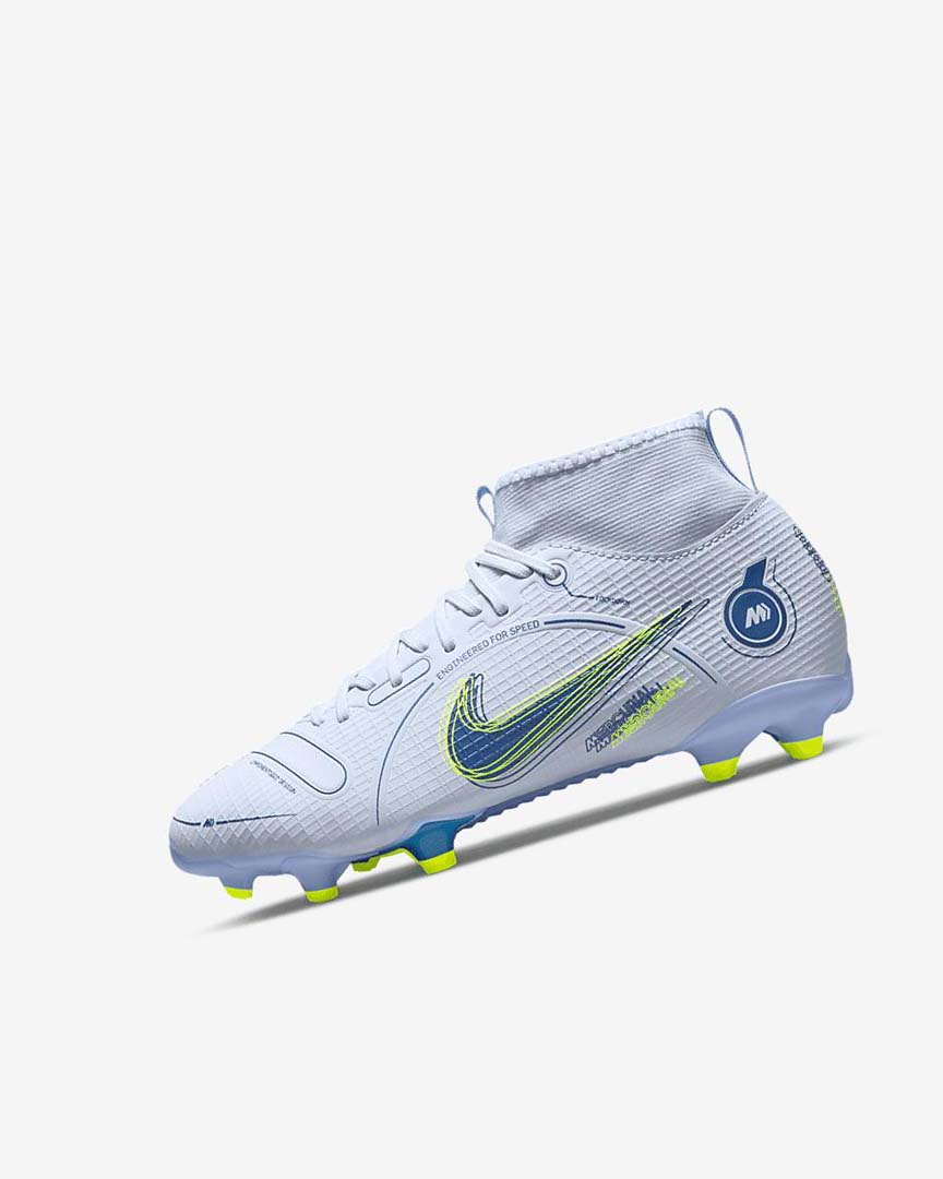 Tenis Futbol Nike Jr. Mercurial Superfly 8 Academy MG Niño Gris Azules Claro Azules Azules | CR3072