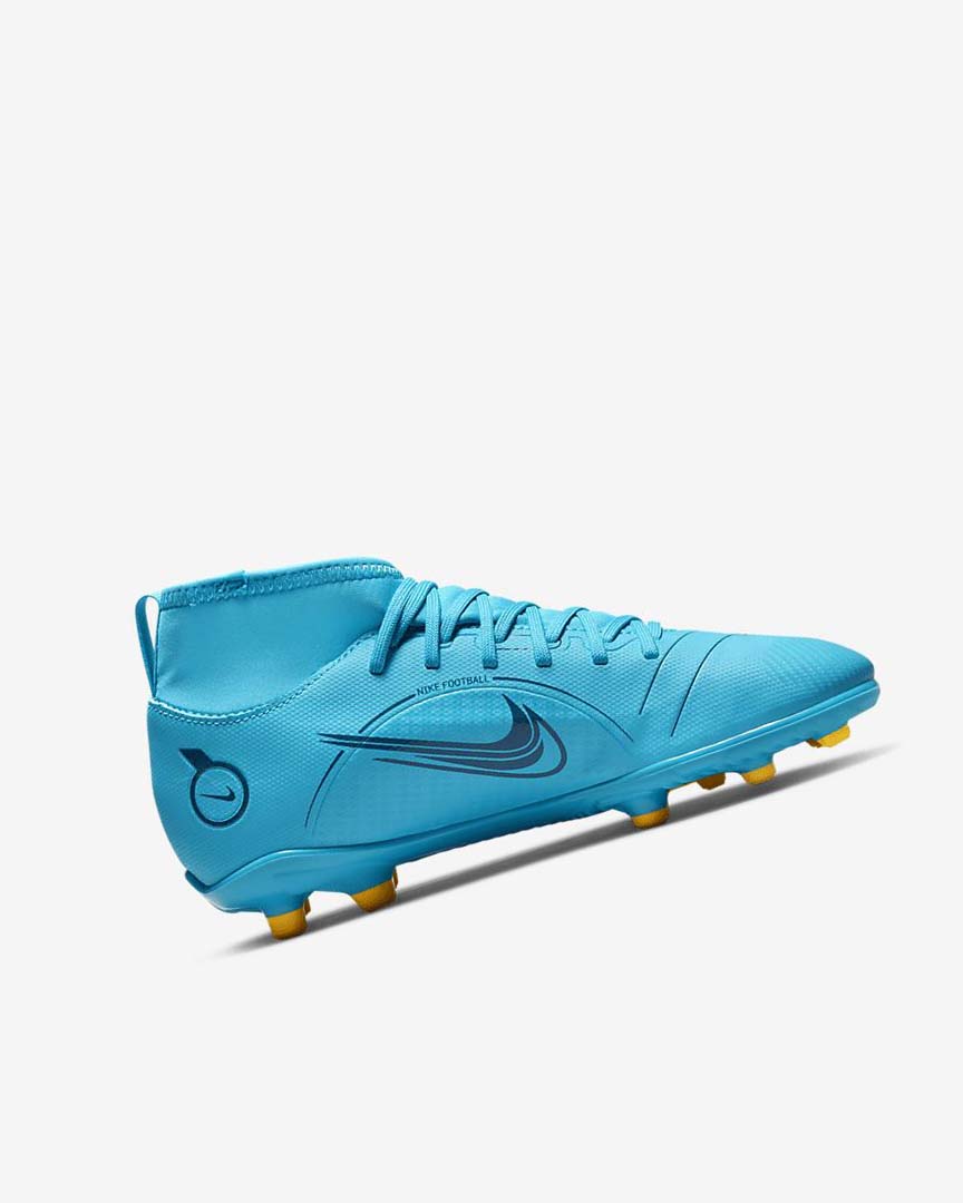 Tenis Futbol Nike Jr. Mercurial Superfly 8 Club MG Niña Azules Naranjas | CR4938