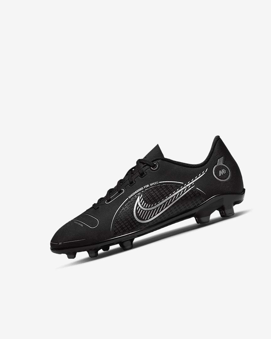 Tenis Futbol Nike Jr. Mercurial Vapor 14 Club MG Niña Negras Gris Metal Plateadas | CR5448