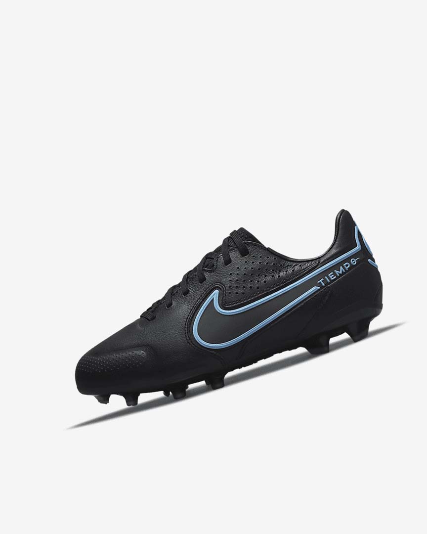 Tenis Futbol Nike Jr. Tiempo Legend 9 Pro FG Niña Negras Gris Negras | CR3059