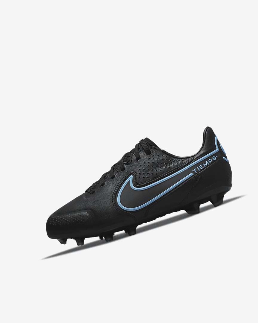 Tenis Futbol Nike Jr. Tiempo Legend 9 Pro FG Niño Negras Gris Negras | CR4899