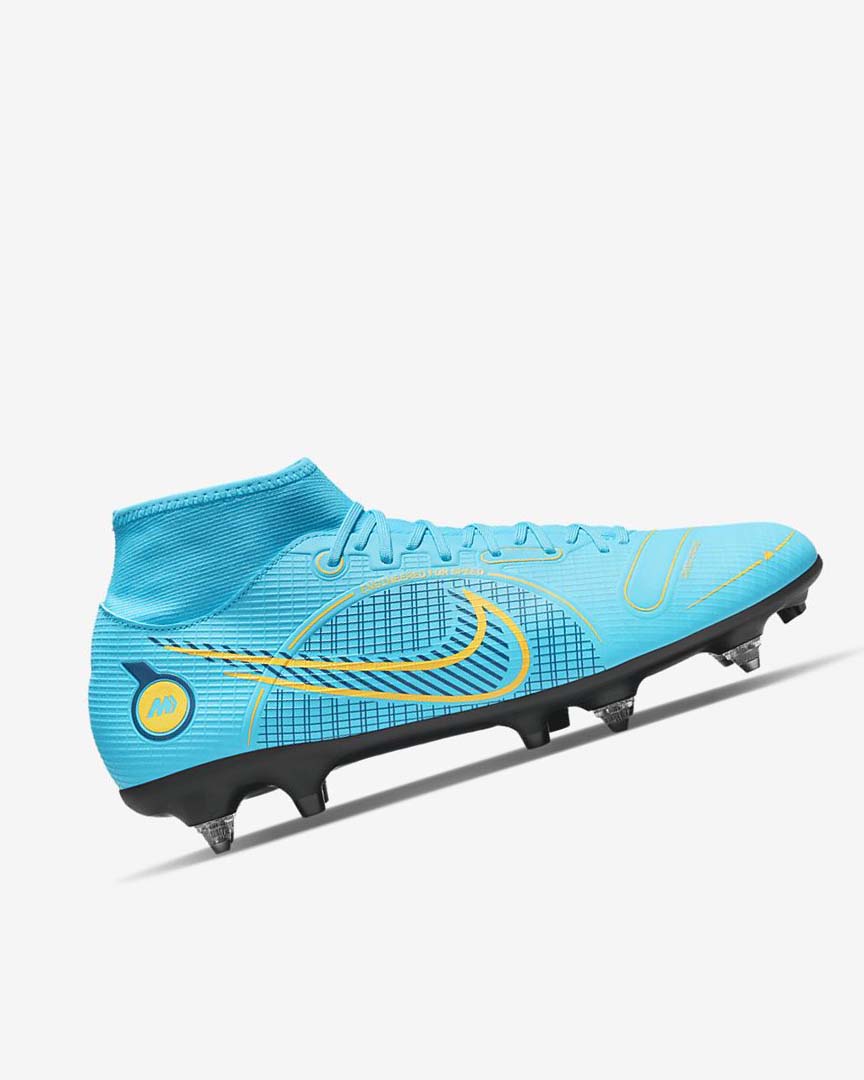 Tenis Futbol Nike Mercurial Superfly 8 Academy SG-PRO Anti-Clog Traction Mujer Azules Naranjas | CR1143