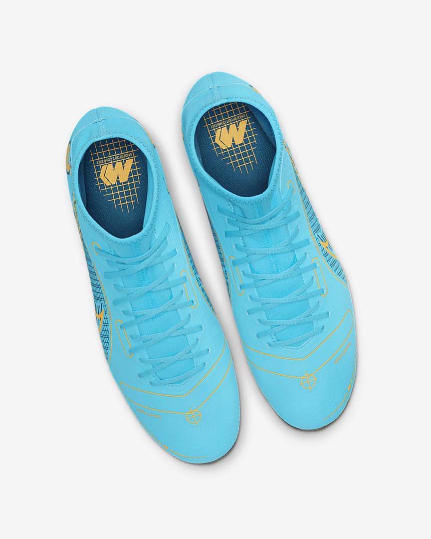 Tenis Futbol Nike Mercurial Superfly 8 Academy SG-PRO Anti-Clog Traction Mujer Azules Naranjas | CR1143