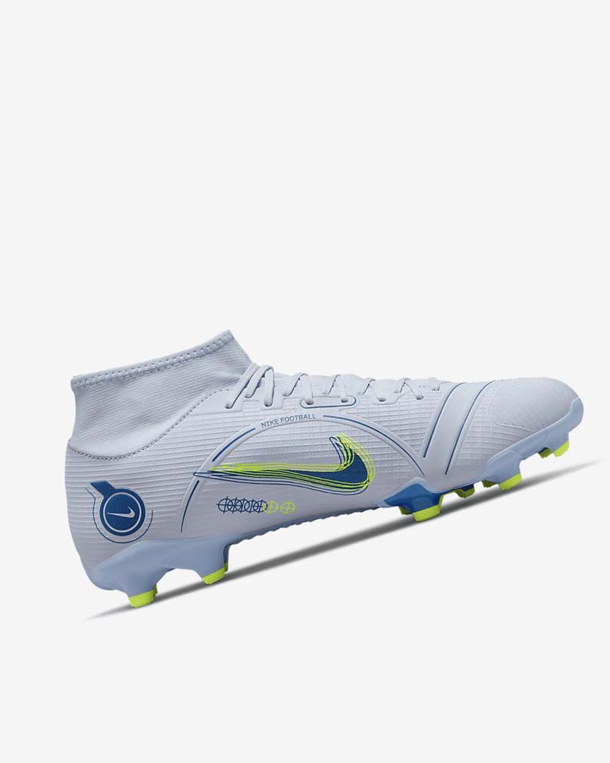 Tenis Futbol Nike Mercurial Superfly 8 Academy MG Mujer Gris Azules Claro Azules Oscuro | CR1166