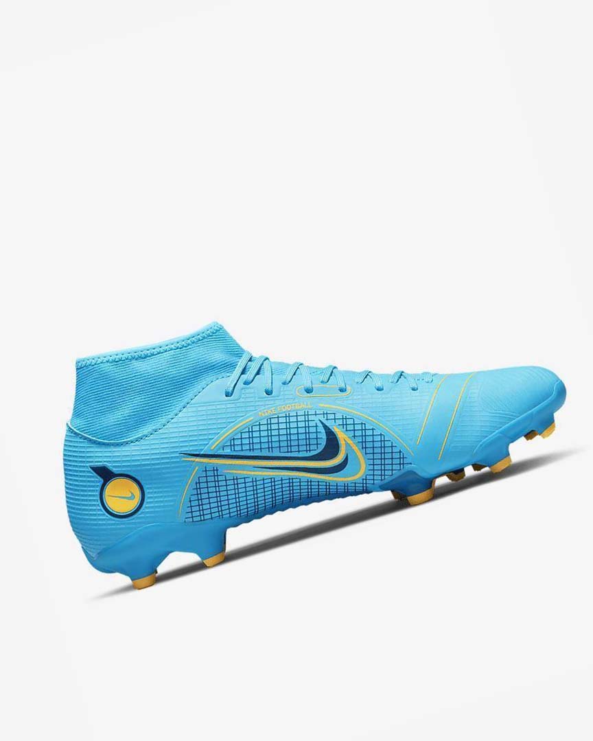 Tenis Futbol Nike Mercurial Superfly 8 Academy MG Hombre Azules Naranjas | CR3019