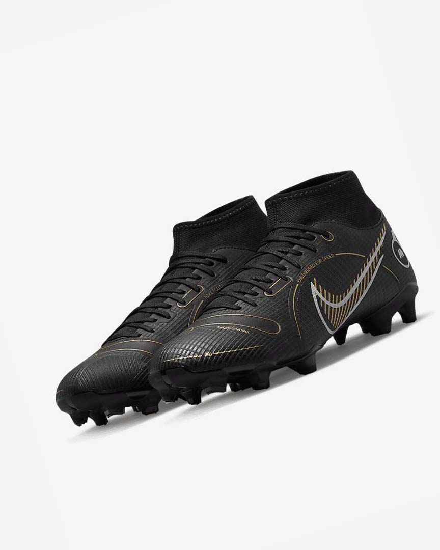 Tenis Futbol Nike Mercurial Superfly 8 Academy MG Hombre Negras Metal Plateadas Gris Metal Doradas | CR5562