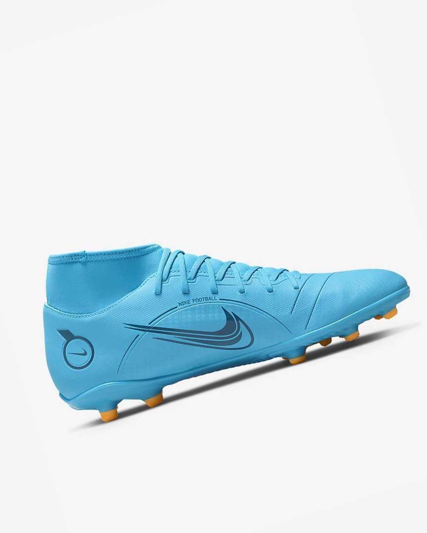 Tenis Futbol Nike Mercurial Superfly 8 Club MG Hombre Azules Naranjas | CR2441