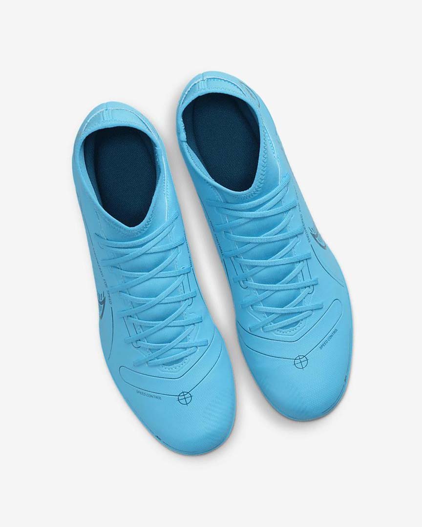 Tenis Futbol Nike Mercurial Superfly 8 Club MG Mujer Azules Naranjas | CR4606