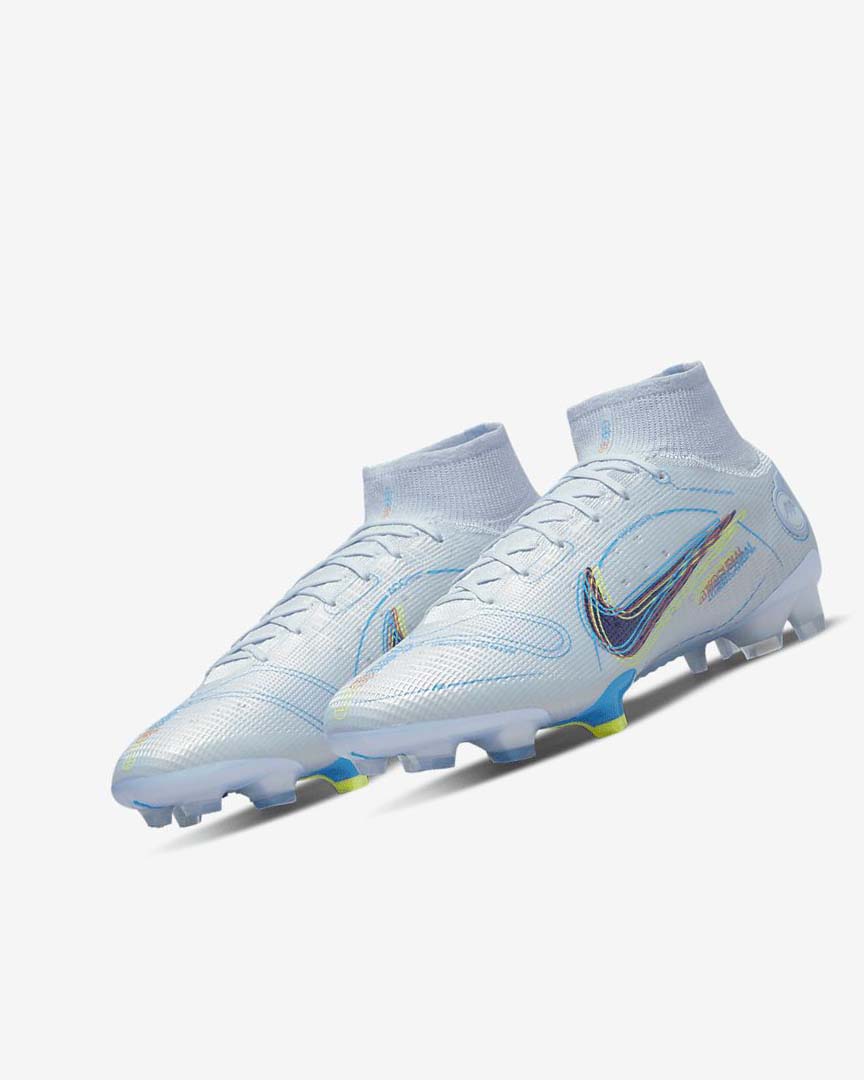 Tenis Futbol Nike Mercurial Superfly 8 Elite FG Mujer Gris Azules Claro Azules Azules | CR2883