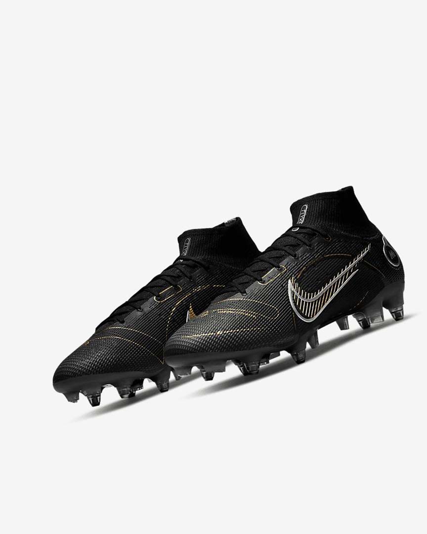 Tenis Futbol Nike Mercurial Superfly 8 Elite SG-PRO Anti-Clog Traction Mujer Negras Metal Plateadas Gris Metal Doradas | CR3128