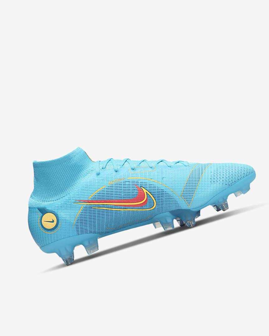 Tenis Futbol Nike Mercurial Superfly 8 Elite SG-PRO Anti-Clog Traction Mujer Azules Naranjas | CR3236