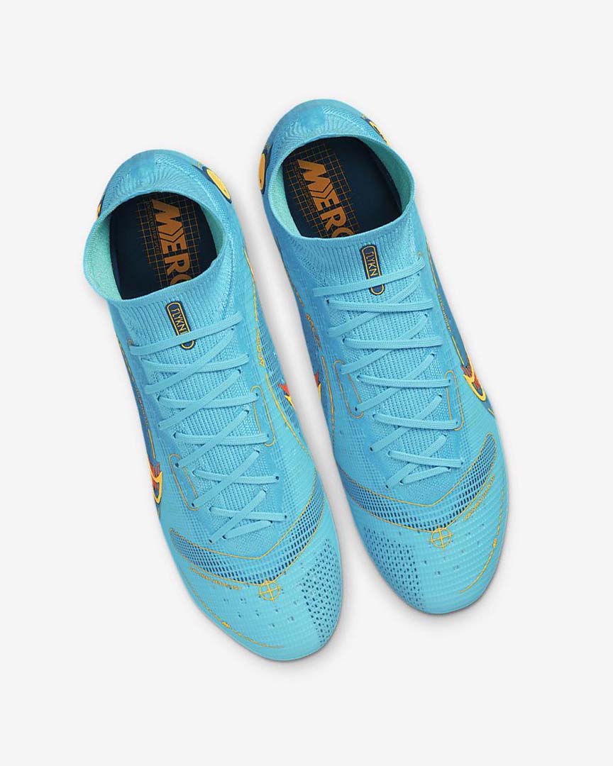 Tenis Futbol Nike Mercurial Superfly 8 Elite SG-PRO Anti-Clog Traction Mujer Azules Naranjas | CR3236