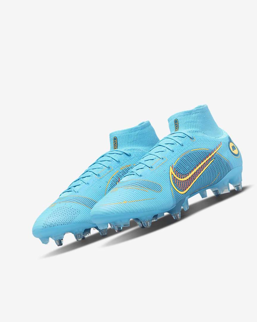 Tenis Futbol Nike Mercurial Superfly 8 Elite SG-PRO Anti-Clog Traction Mujer Azules Naranjas | CR3236