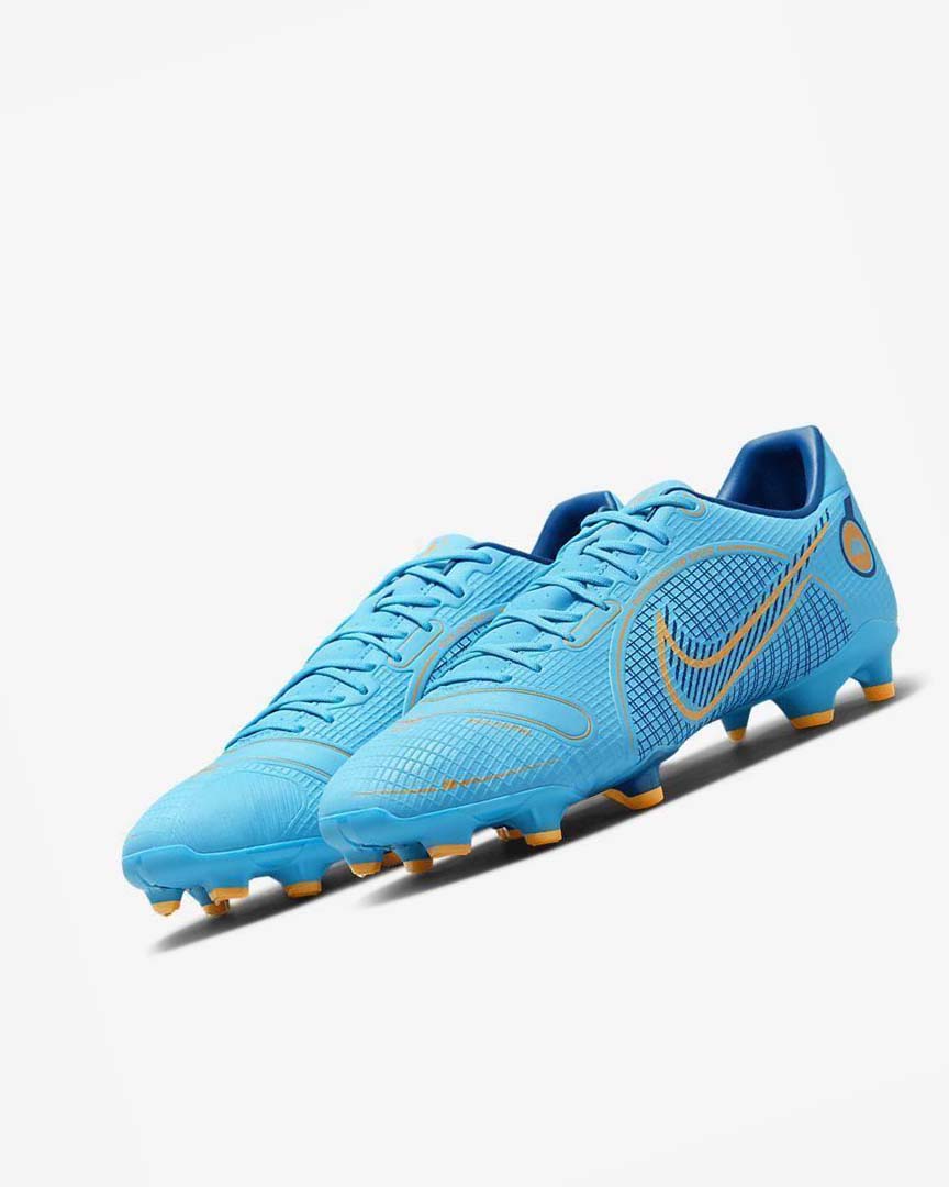 Tenis Futbol Nike Mercurial Vapor 14 Academy MG Hombre Azules Naranjas | CR4685