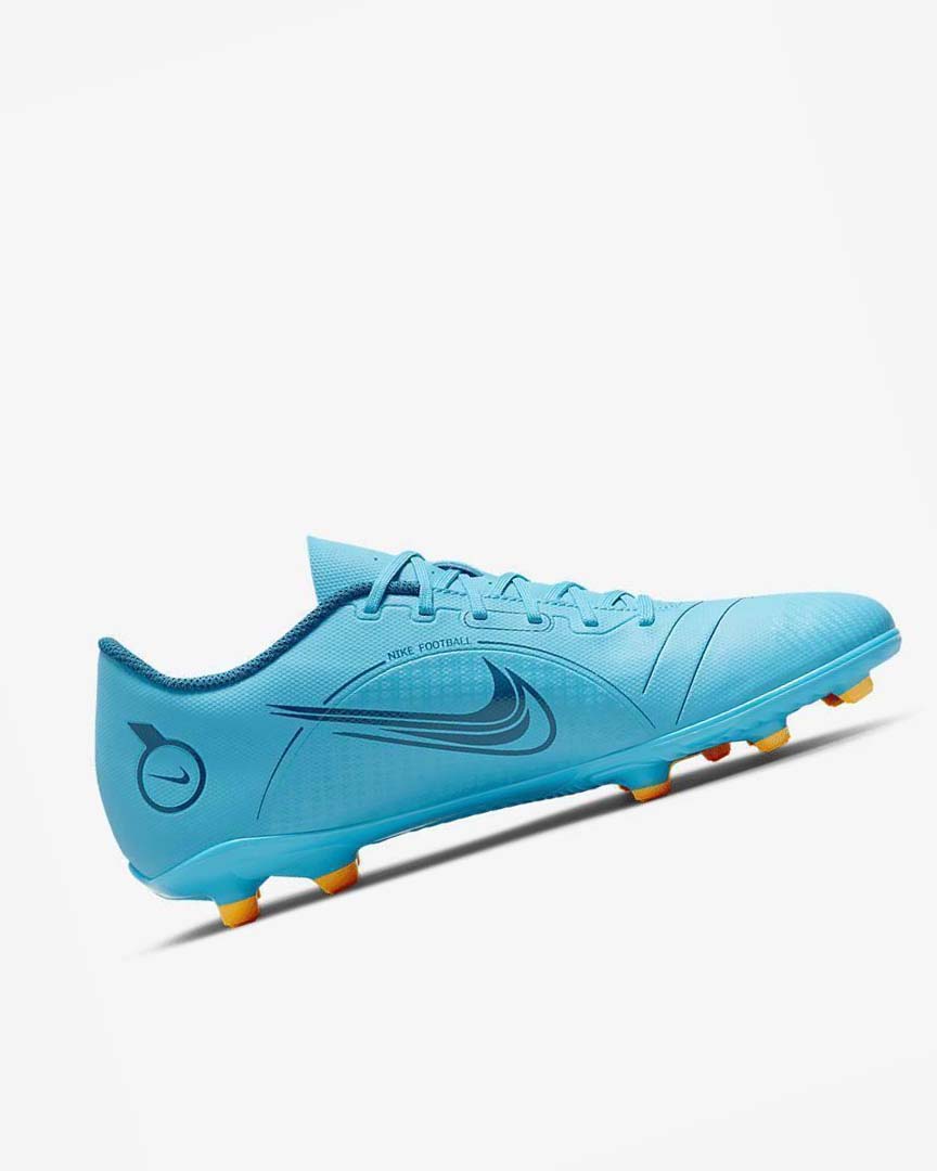 Tenis Futbol Nike Mercurial Vapor 14 Club MG Hombre Azules Naranjas | CR2662