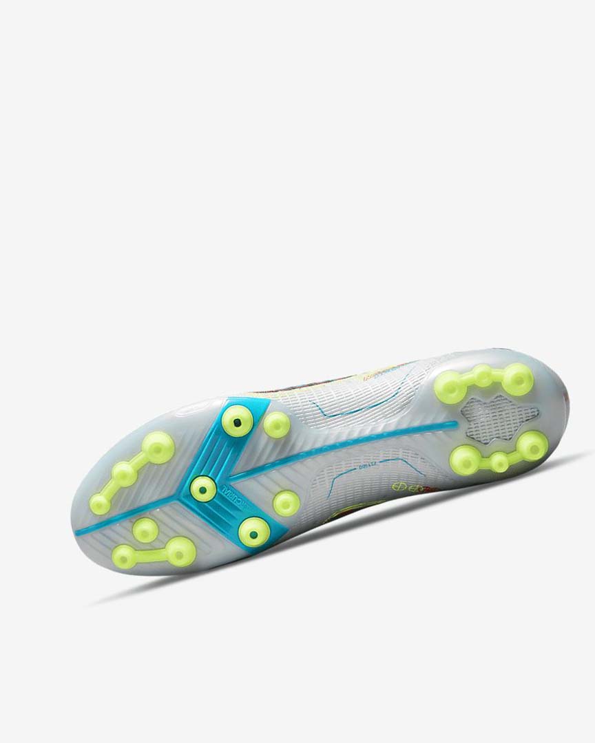 Tenis Futbol Nike Mercurial Vapor 14 Elite AG Mujer Gris Azules Claro Naranjas Azules | CR2581