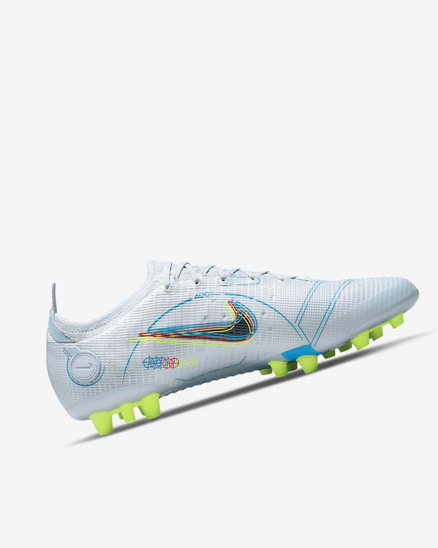 Tenis Futbol Nike Mercurial Vapor 14 Elite AG Mujer Gris Azules Claro Naranjas Azules | CR2581