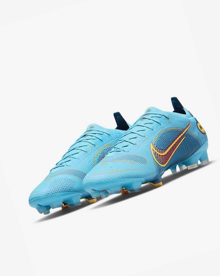 Tenis Futbol Nike Mercurial Vapor 14 Elite FG Hombre Azules Naranjas | CR2709