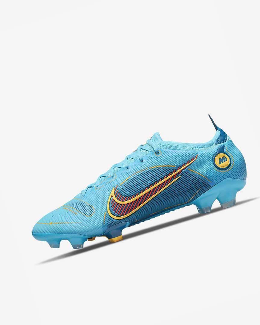 Tenis Futbol Nike Mercurial Vapor 14 Elite FG Hombre Azules Naranjas | CR2709