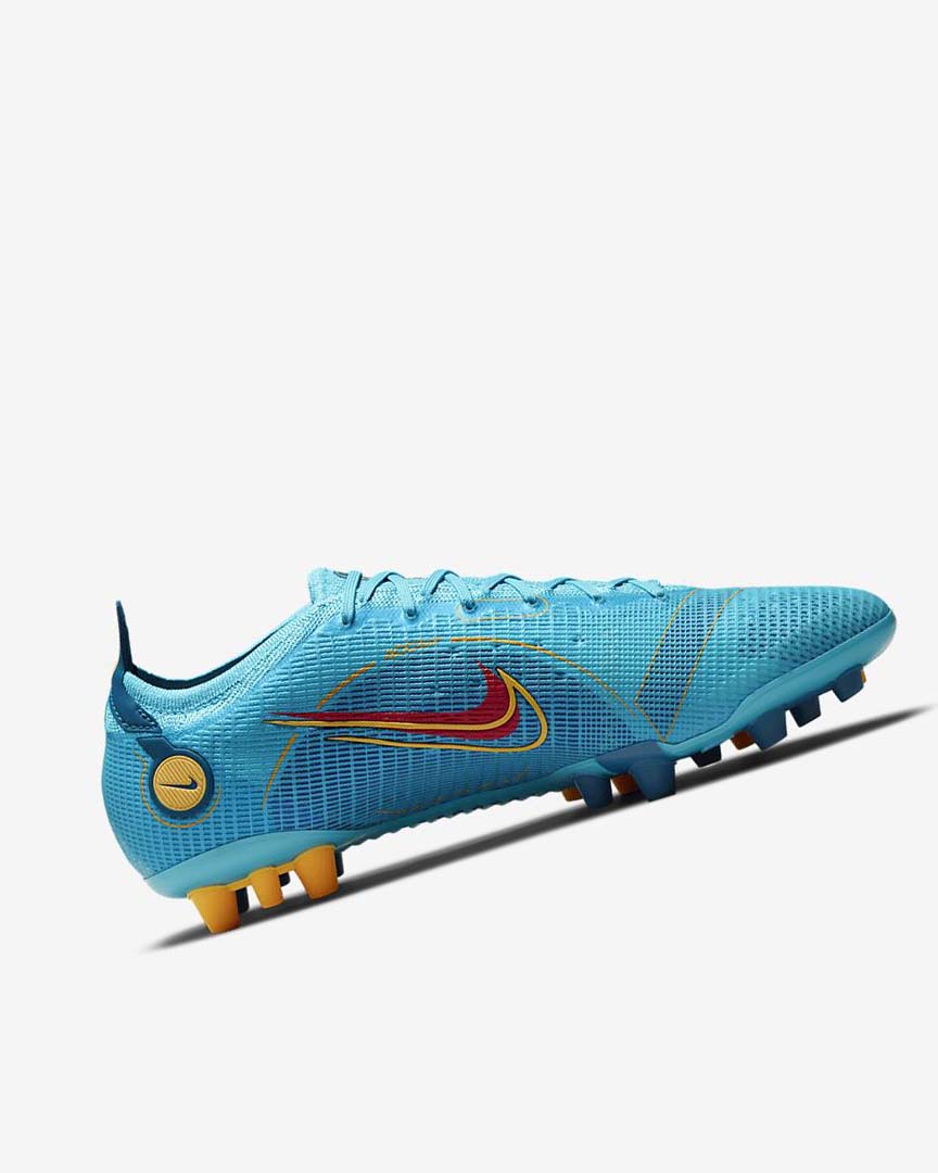 Tenis Futbol Nike Mercurial Vapor 14 Elite AG Mujer Azules Naranjas | CR2960