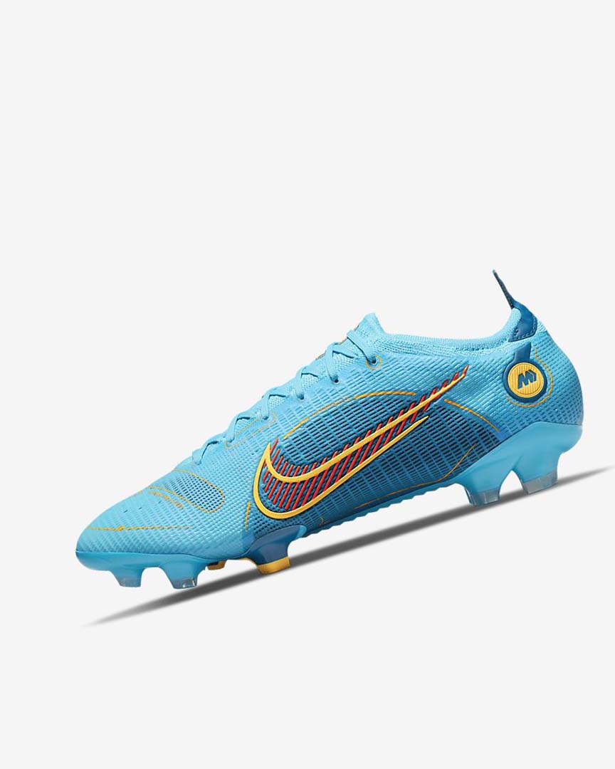 Tenis Futbol Nike Mercurial Vapor 14 Elite FG Mujer Azules Naranjas | CR5041