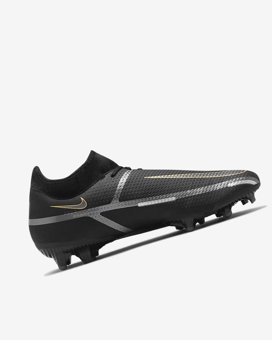 Tenis Futbol Nike Phantom GT2 Academy Dynamic Fit MG Mujer Negras Metal Doradas Gris Oscuro Metal Gris Oscuro | CR4557