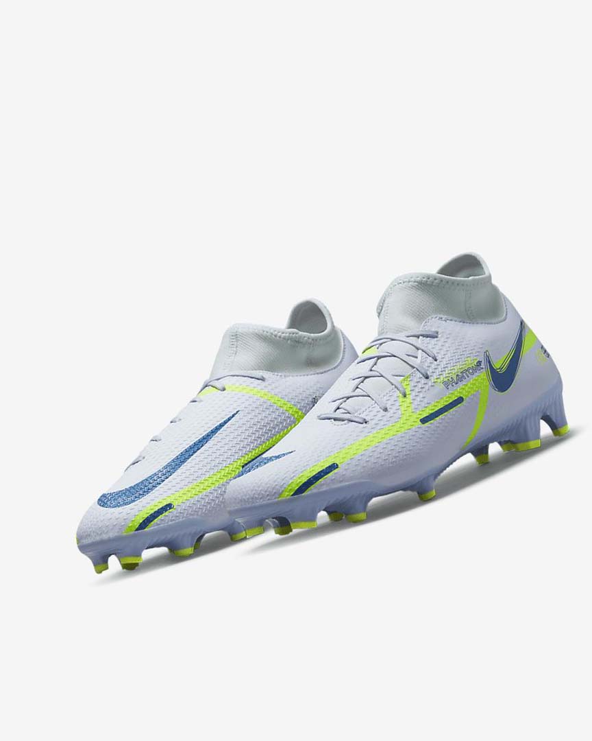 Tenis Futbol Nike Phantom GT2 Academy Dynamic Fit MG Mujer Gris Azules Claro Azules Oscuro | CR4715