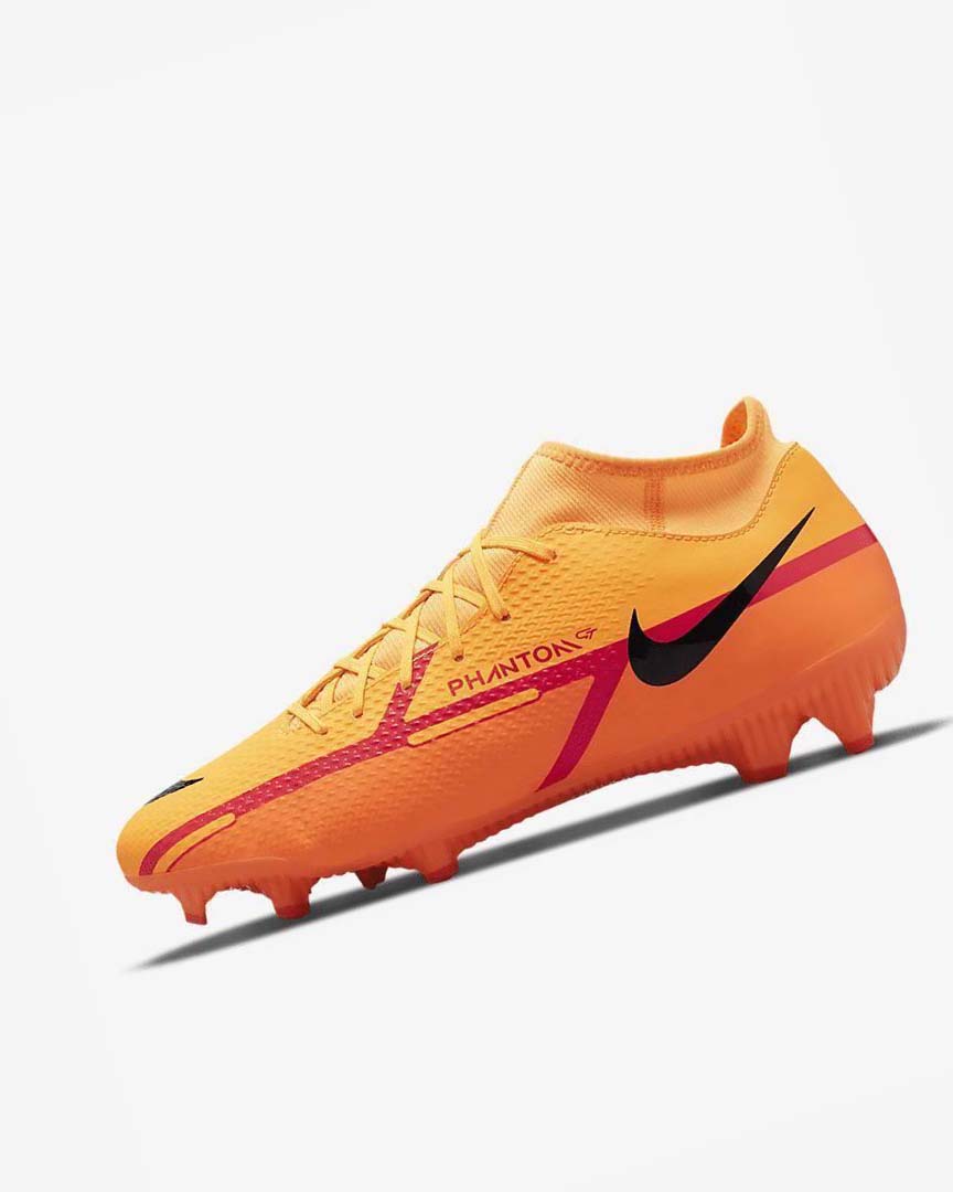 Tenis Futbol Nike Phantom GT2 Academy Dynamic Fit MG Hombre Naranjas Naranjas Rojas Claro Negras | CR5155