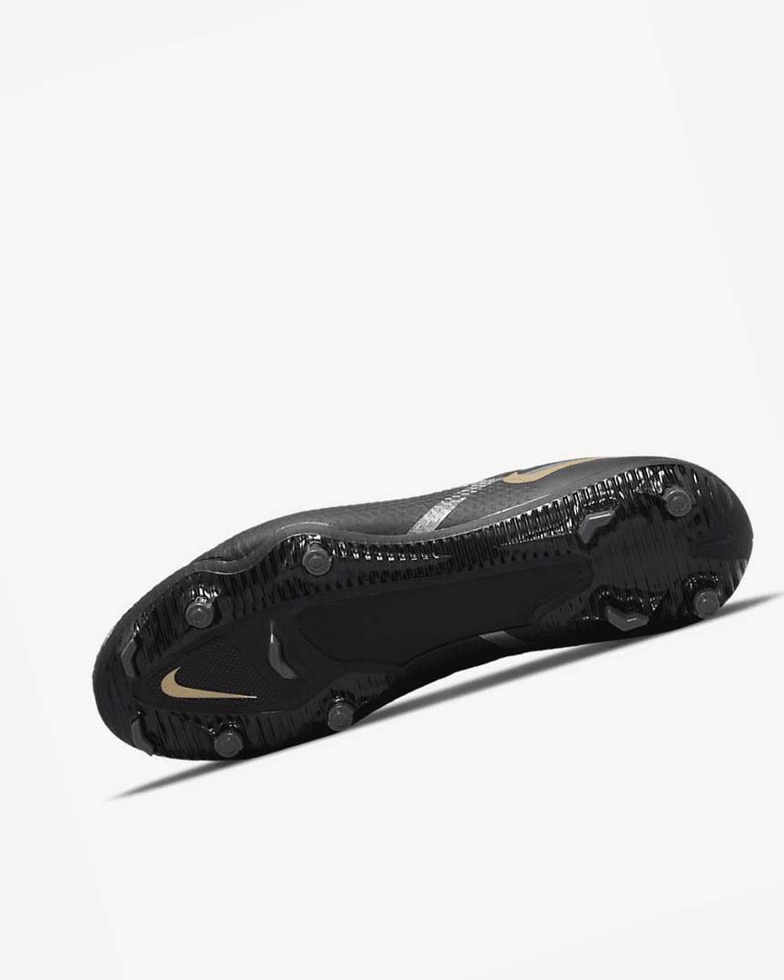 Tenis Futbol Nike Phantom GT2 Academy MG Hombre Negras Metal Doradas Gris Oscuro Metal Gris Oscuro | CR3231