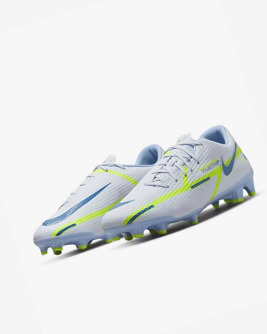 Tenis Futbol Nike Phantom GT2 Academy MG Hombre Gris Azules Claro Azules Oscuro | CR4875