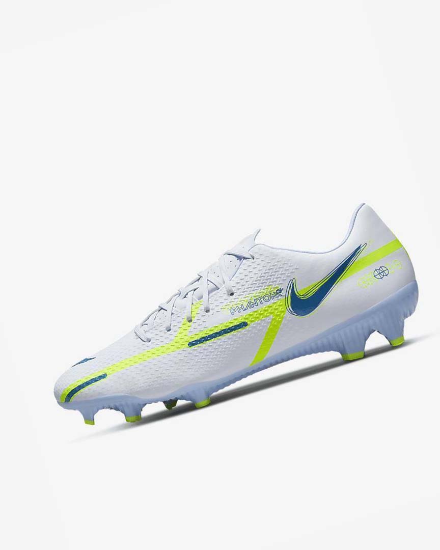 Tenis Futbol Nike Phantom GT2 Academy MG Hombre Gris Azules Claro Azules Oscuro | CR4875